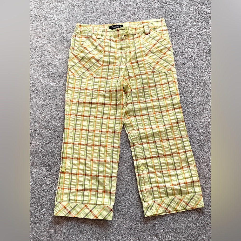 Cute Summer Plaid Capris, Size 7
